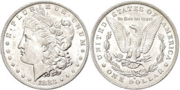 1 Dollar, 1883, Mzz O, Morgan Dollar, Min. Rf, KM 110, Vz-st.  Vz-st1 Dollar, 1883, Mzz O, Morgan Dollar,... - Autres & Non Classés