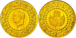 100 Piaster, Gold, 1970, Kemal Atatürk, Luxusprägung, Fb. 96, Vz-st.  Vz-st100 Piastre, Gold, 1970,... - Turquie