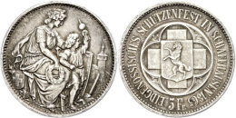 5 Franken, 1865, Schaffhausen, HMZ 2-1343f, Ss.  Ss5 Franc, 1865, Schaffhausen, HMZ 2-1343f, Very Fine.  Ss - Autres & Non Classés