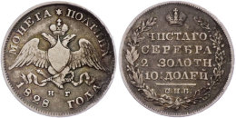 1/4 Rubel (Poltina), 1828, Nikolaus I., St. Petersburg, Bitkin 118, S-ss.  S-ss1 / 4 Rouble (Poltina), 1828,... - Russie