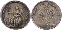 Silberjeton, 1774, Katherina II., St. Petersburg, Auf Den Frieden Mit Der Türkei, Bitkin 1378 (R), Ss-vz. ... - Russie