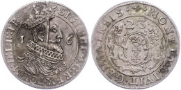 Danzig, Ort, 1623, Sigismund III., Stempelfehler, Dunkle Patina, Ss.  SsGdansk, City, 1623, Sigismund III.,... - Pologne