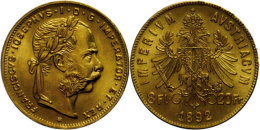 8 Gulden Gold, Franz Joseph I., Neuprägung, Unzk  Unzk8 Guilder Gold, Francis Joseph I., New Coinage, Unzk... - Autriche