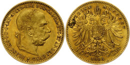 10 Kronen Gold, 1905, Franz Joseph, Fr. 422, Ss  Ss10 Coronas Gold, 1905, Francis Joseph, Fr. 422, Very Fine ... - Autriche