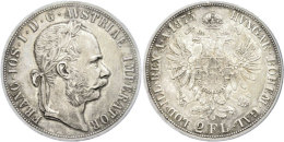Doppelgulden, 1875, Franz Joseph I., Wien, J. 343, Randfehler, Kräftige Patina, Ss-vz.  Ss-vzDouble... - Autriche