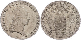 Taler, 1822, Franz I., Kremnitz, J. 190, Min. Justiert, Vz.  VzThaler, 1822, Francis I., Kremnitz, J. 190,... - Autriche
