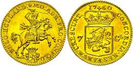 Westfriesland, 7 Gulden (1/2 Goldener Reiter), 1760, Fb. 299, Delm 844, Vz.  VzWest Friesland, 7 Guilder (1 / 2... - Autres & Non Classés