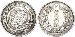 Trade Dollar, 1875 (Jahr 8), KM: Y14, Ss-vz.  Ss-vzTrade Dollar, 1875 (year 8), KM: Y14, Very Fine To Extremly... - Japon