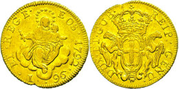 Genua, 96 Lire, Gold, 1792, Madonna Mit Kind, Fb 444, KM 251.1, Randfehler, Ss  SsGenoa, 96 Liras, Gold, 1792,... - Autres & Non Classés