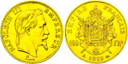 100 Francs, Gold, Napoleon III., A (Paris), Fb. 580, Gadoury 1136, Kl. Rf., Vz.  Vz100 Franc, Gold, Napoleon... - Autres & Non Classés
