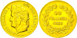40 Francs, Gold, 1834, Louis-Philippe, KM 747.1, Vz-st  Ss-vz40 Franc, Gold, 1834, Louis-Philippe, KM 747. 1,... - Autres & Non Classés