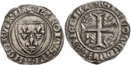 Blanc Guenar (3,23g), O.J.(1380-1422), Charles VI., Ss.  SsBlanc Guenar (3, 23g), O. J. (1380-1422), Charles... - Autres & Non Classés