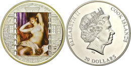 20 Dollars, 2012, Die Schlafende, Mit Zertifikat In Ausgabeutel Mit OVP. Farbapplikationen, 16 Swarovski Kristalle,... - Cook