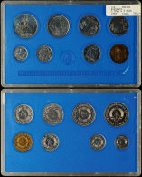 1983, KMS Von 1 Pfennig Bis 5 Mark, Mit 5 Mark Gedenkprägung Meißen, In Hartplastik, St.  St1983,... - Mint Sets & Proof Sets