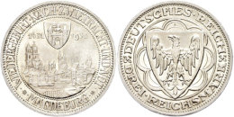 3 Reichsmark, 1931, Magdeburg, Vz-st, Katalog: J. 347 Vz-st3 Reichmark, 1931, Magdeburg, Extremly Fine To... - Autres & Non Classés