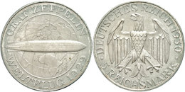 5 Reichsmark, 1930, A, Zeppelin, Grünspanig, Vz-st., Katalog: J. 343 Vz-st5 Reichmark, 1930, A, Zeppelin,... - Autres & Non Classés