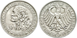 3 Reichsmark, 1928, Albrecht Dürer, Wz. Rf., F. St., Katalog: J. 332 3 Reichmark, 1928, Albrecht Duerer,... - Autres & Non Classés