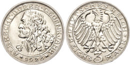 3 Reichsmark, 1928, Albrecht Dürer, Vz-st., Katalog: J. 332 Vz-st3 Reichmark, 1928, Albrecht Duerer,... - Autres & Non Classés