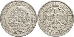 5 Reichsmark, 1933, J, Eichbaum, ,vz-St., Katalog: J. 331 Vz-St5 Reichmark, 1933, J, Oak Tree, , Extremly Fine... - Autres & Non Classés