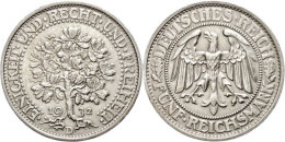 5 Reichsmark, 1832, D, Eichbaum, Kl. Rf., Ss-vz., Katalog: J. 331 Ss-vz5 Reichmark, 1832, D, Oak Tree, Small... - Autres & Non Classés