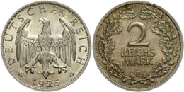 2 Reichsmark, 1926, E, Randfehler, F. St., Katalog: J. 320 2 Reichmark, 1926, E, Margin Fault, F. St.,... - Autres & Non Classés