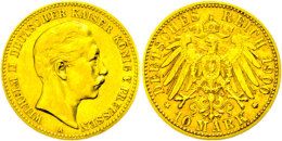 10 Mark, 1900, Wilhelm II., Kl. Rf., Ss., Katalog: J. 251 Ss10 Mark, 1900, Wilhelm II., Small Edge Nick, Very... - Autres & Non Classés