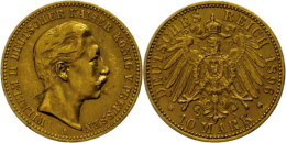 10 Mark, 1896, Wilhelm II., Minimale Randfehler, Ss-vz., Katalog: J. 251 Ss-vz10 Mark, 1896, Wilhelm II.,... - Autres & Non Classés