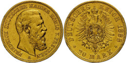 20 Mark, 1888, Friedrich III., Kratzer Und Kleine Randfehler, Ss-vz., Katalog: J. 248 Ss-vz20 Mark, 1888,... - Autres & Non Classés