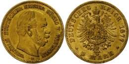 5 Mark, 1877, Wilhelm I., Ss., Katalog: J. 244 Ss5 Mark, 1877, Wilhelm I., Very Fine., Catalogue: J. 244 Ss - Autres & Non Classés