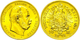 10 Mark, 1872, Wilhelm I., Prägung A, St, Katalog: J. 242 St10 Mark, 1872, Wilhelm I., Embossment A, St,... - Autres & Non Classés