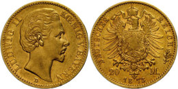 20 Mark, 1873, Ludwig II., S-ss., Katalog: J. 194 S-ss20 Mark, 1873, Ludwig II., S Very Fine., Catalogue: J.... - Autres & Non Classés