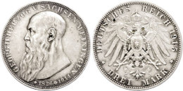 3 Mark, 1915, Georg II., Auf Seinen Tod, Berieben, Vz., Katalog: J. 155 Vz3 Mark, 1915, Georg II., On His... - Autres & Non Classés
