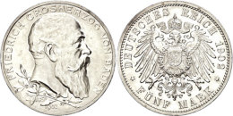 5 Mark, 1902, Friedrich I., Zum Regierungsjubiläum, F. St., Katalog: J. 31 5 Mark, 1902, Frederic I., To... - Autres & Non Classés