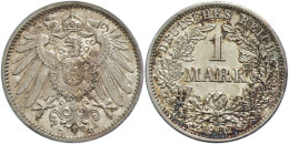1 Mark,1902, Großer Adler, D, Wz. Kratzer, PP., Katalog: J. 17 PP1 Mark, 1902, Large Eagle, D, Watermark.... - Autres & Non Classés