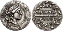 Tetradrachme (16,99g), 158-146 V. Chr., Amphipolis. Av: Kopf Der Artemis Auf Makedonischem Schild Nach Rechts. Rev:... - Non Classés