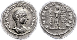Diadumenianus, 217-218, Denar (3,54g), Rom, Geprägt Unter Macrinus. Av. Büste Nach Rechts, Darum... - Autres & Non Classés