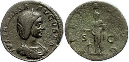 Julia Maesa, 218-222, Sesterz (20,70g), Rom. Geprägt Unter Elagabalus. Av: Büste Nach Rechts, Darum... - Autres & Non Classés