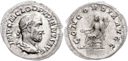 Pupienus, 238, Denar (2,71g), Rom. Av: Büste Nach Rechts, Darum Umschrift. Rev: Concordia Nach Links Sitzend,... - Autres & Non Classés