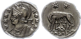 Constantin I., 307-337, Follis (2,68g), Siscia. Av: Drapierte Romabüste Nach Links, Darum Umschrift. Rev: Lupa... - Autres & Non Classés