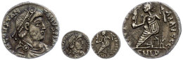Constantinus III., 407-411, Siliqua (1,55g), Lugdunum. Av: Büste Nach Rechts, Darum Umschrift. Rev: Sitzende... - Autres & Non Classés