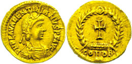 Valentinianus III., 430-455, Tremissis (1,46g), Mediolanum (Mailand). Av: Büste Nach Rechts, Darum Umschrift.... - Autres & Non Classés