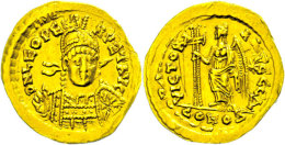 Leo I., 457-474, Solidus (4,12g), Konstantinopel. Av: Büste Mit Schild Und Speer Von Vorn, Darum Umschrift.... - Autres & Non Classés