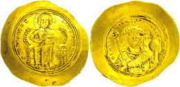 Constantinus IX., 1042-1055, Histamenon (4,37g), Konstantinopel. Av: Thronender Christus Von Vorn, Darum Umschrift.... - Byzantines