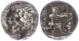 Thasus, Drachme (3,62g), Ca. 350 V. Chr. Av: Dionysoskopf Nach Links. Rev: Kniender Herakles Mit Löwenfell Und... - Non Classés