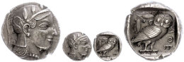 Tetradrachme (17,08g), Um 450 V. Chr. Av: Athenekopf Mit Attischem Helm Nach Rechts. Rev: Eule Nach Rechts,... - Non Classés