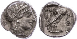 Athen, Tetradrachme (17,14g), Ca. 415 V. Chr. Av: Athenekopf Mit Attischem Helm Nach Rechts. Rev: Eule Nach Rechts,... - Non Classés