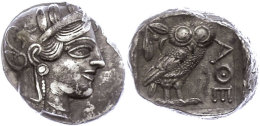 Athen, Tetradrachme (17,16g), Ca. 403-365 V. Chr. Av: Athenekopf Mit Attischem Helm Nach Rechts. Rev: Eule Nach... - Non Classés