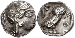 Athen, Tetradrachme (17,11g), Ca. 5./4. Jhd. V. Chr.. Av: Athenekopf Mit Attischem Helm Nach Rechts. Rev: Eule Nach... - Non Classés