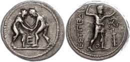 Aspendos, Stater (9,95g), Ca. 300 V. Chr.. Av: Zwei Ringer, Dazwischen "E". Rev: Schleuderer Nach Rechts, Rechts... - Non Classés