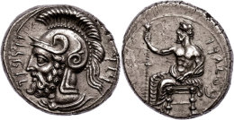 Stater (10,38g), 413-373 V. Chr., Pharnabazos. Av: Thronender Baaltars Mit Zepter Nach Links. Rev: Kopf Des Ares... - Non Classés